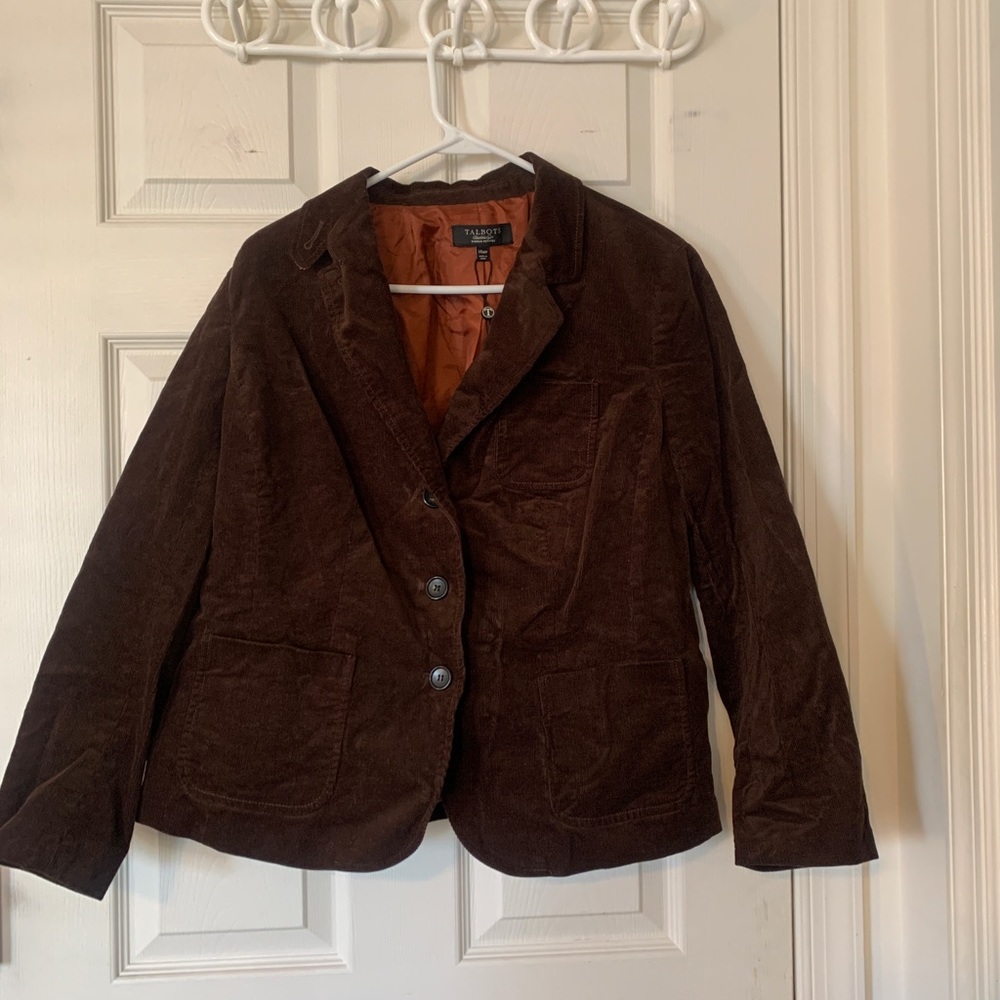 Talbots Vintage Brown Corduroy Blazer